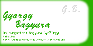 gyorgy bagyura business card